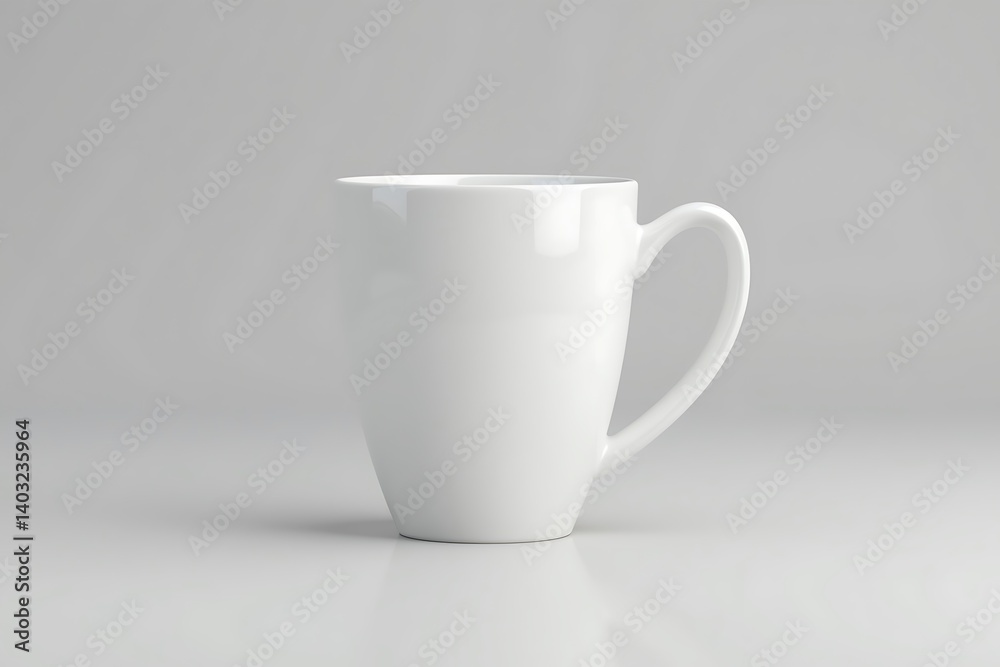Fototapeta premium Simple white mug clean design bright background