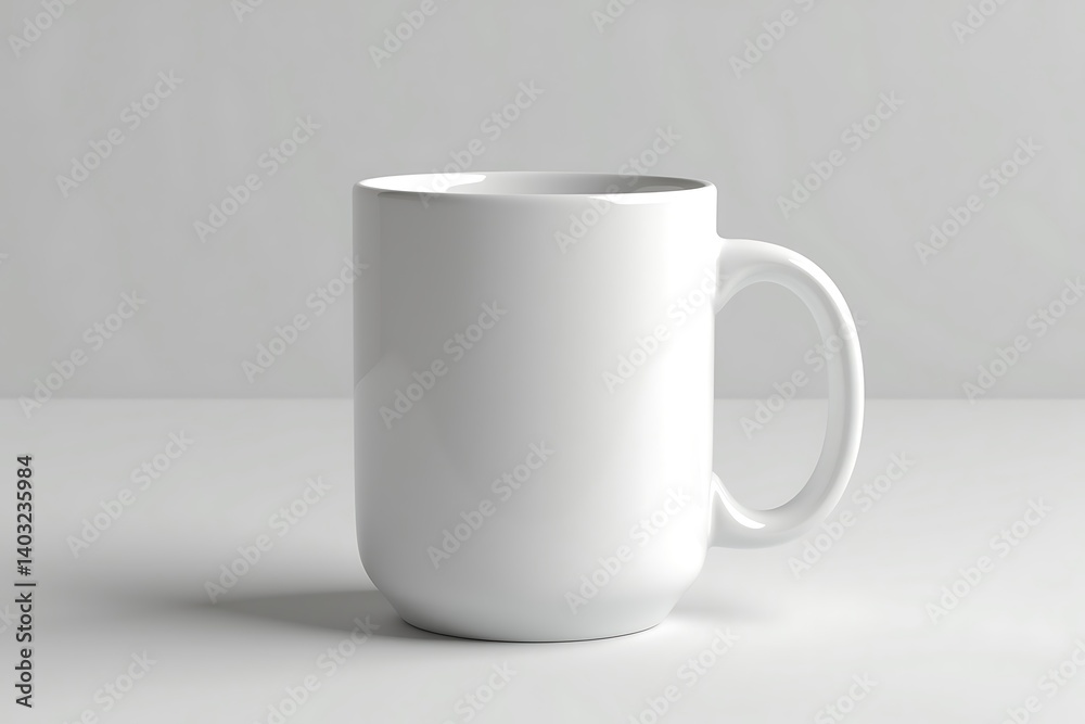 Blank white mug simple design bright studio Blank white mug simple design bright studio