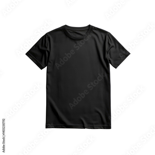 Blank Black T-Shirt Mockup Apparel Design Template