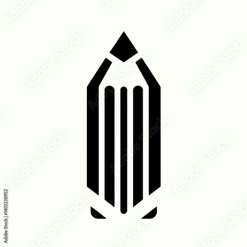 very simple flat and single minimalist Pencil Lead Silhouettes in black on a white background 