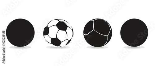 Soccer balls vector illustration for sports design and athletic concepts