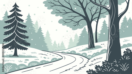 winter forest landscape