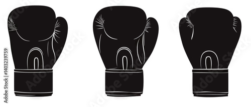 Boxing gloves vector illustration for sports equipment and fitness design