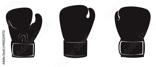 Boxing gloves vector illustration sports equipment fitness training design