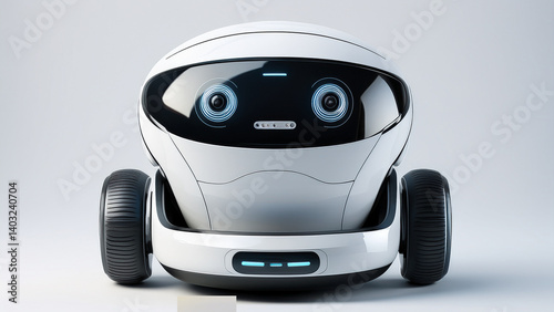 3D Render of Home Assistant Robot on White Background