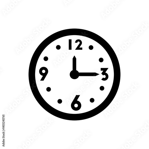 clock icon silhouette vector illustration clipart