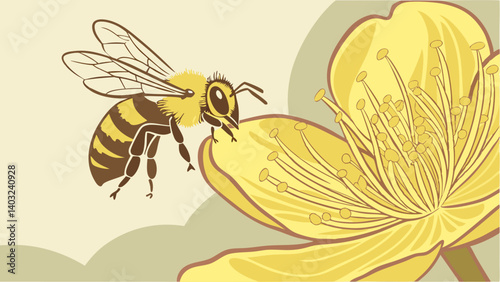 bee and honey