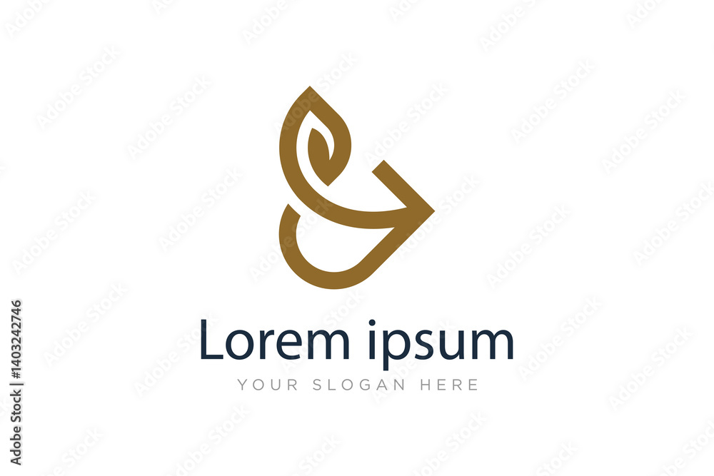 leaf arrow logo icon template design vector 