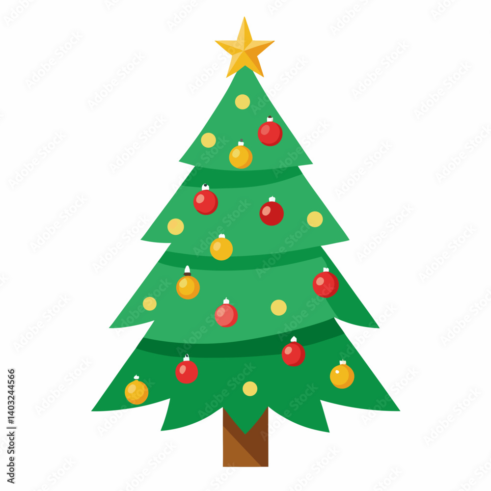Christmas tree isolated on white background Christmas tree isolated on white background