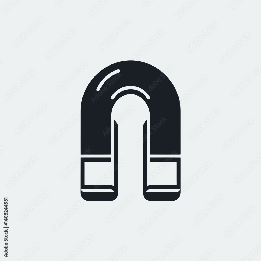 very simple flat and single minimalist Magnetic Clip Silhouettes in black on a white background very simple flat and single minimalist Magnetic Clip Silhouettes in black on a white background