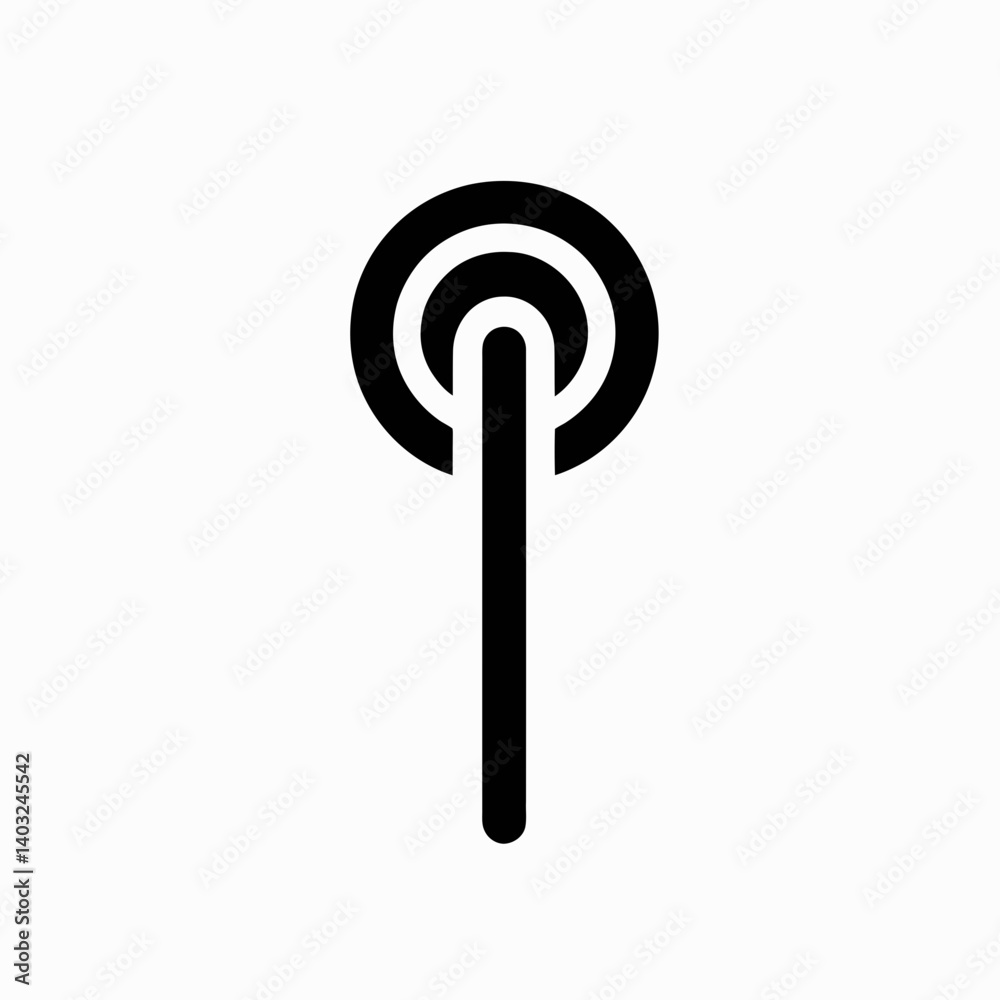 very simple flat and single minimalist Lollipop Stick Silhouettes in black on a white background very simple flat and single minimalist Lollipop Stick Silhouettes in black on a white background