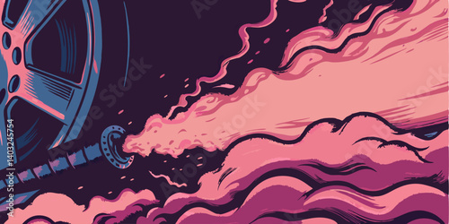 Film Reel Smoke Abstract Art