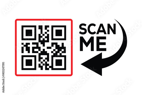 QR code scan icon set. Scan me frame. QR code scan for smartphone. QR code for mobile app, payment and identification. Vector illustration.
