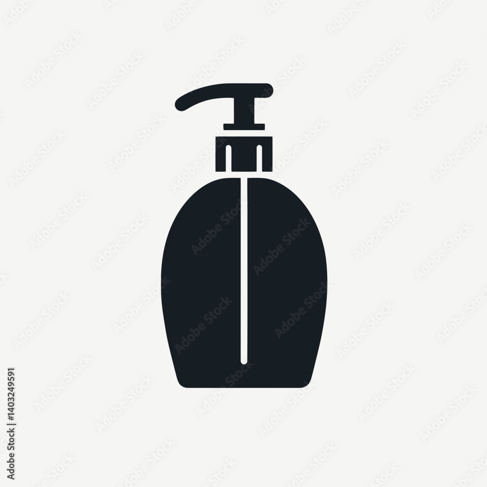 very simple flat and single minimalist Lotion Pump Silhouettes in black on a white background very simple flat and single minimalist Lotion Pump Silhouettes in black on a white background