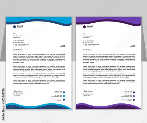 letterhead design corporate letterhead with unique concept. eps 