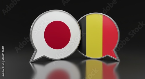 Conceptual 3D rendering showcasing communication between Japan and Belgium Free Download Conceptual 3D rendering showcasing communication between Japan and Belgium - GFXLoad