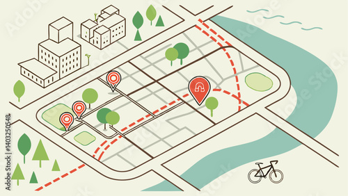 city map vector illustration