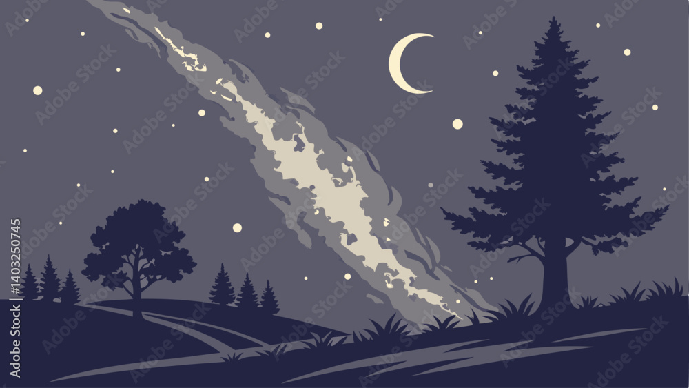 Naklejka premium winter forest landscape