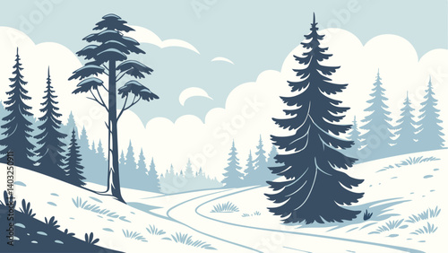 winter forest landscape
