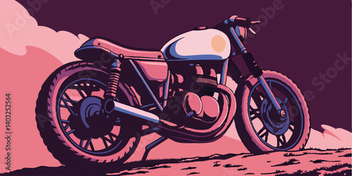 Vintage Motorcycle Illustration