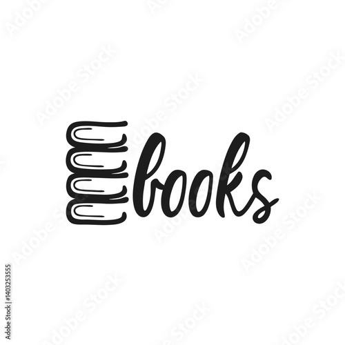 Stack of Books in Vector Style for Educational Themes  