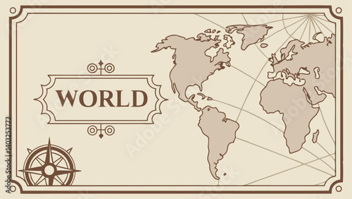 vintage world map