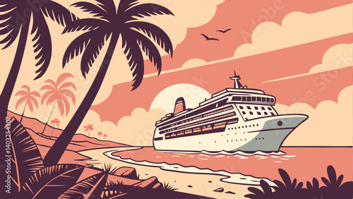 cruise ship on the sea
