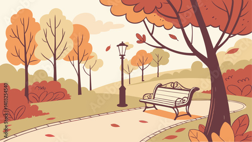 autumn landscape with trees