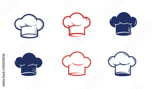 Chef Hat Graphics Set for Customized Culinary Logo and Food Service Branding Goals

