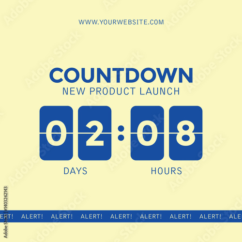 Countdown Timer for New Product Launch Poster Design Social Media Template