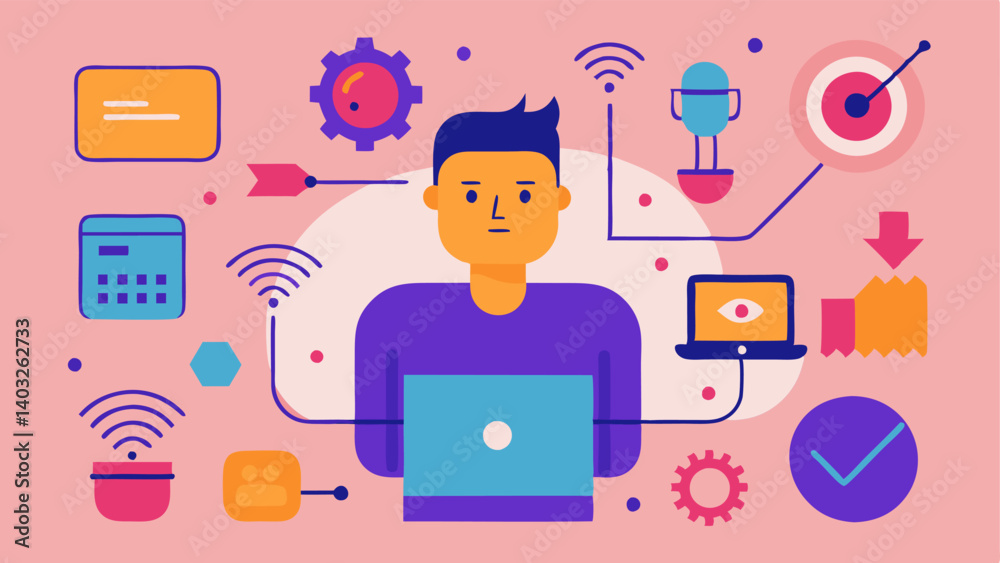 These vector illustration descriptions convey the essential features and functions of labonachip technology in a visually engaging manner.