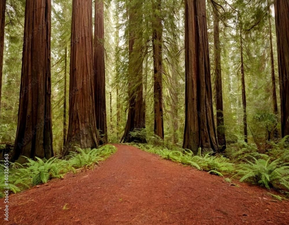 Fototapeta premium Redwood Forest Path
