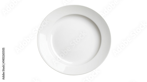 empty white plate isolated on white background , transparent png 