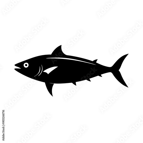 albacore tuna icon, albacore tuna silhouette vector illustration-simple silhouette illustration of albacore tuna, perfect for albacore tuna logos and icons