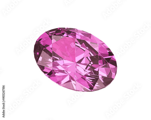 Dazzling diamond pink gemstones, transparent background