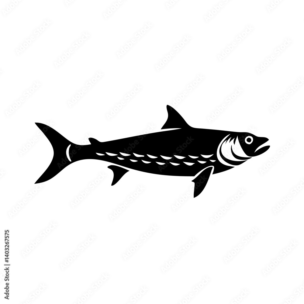 tarpon icon, tarpon silhouette vector illustration-simple silhouette illustration of tarpon, perfect for tarpon logos and icons