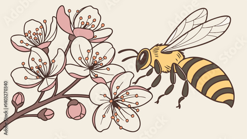 bee and flower