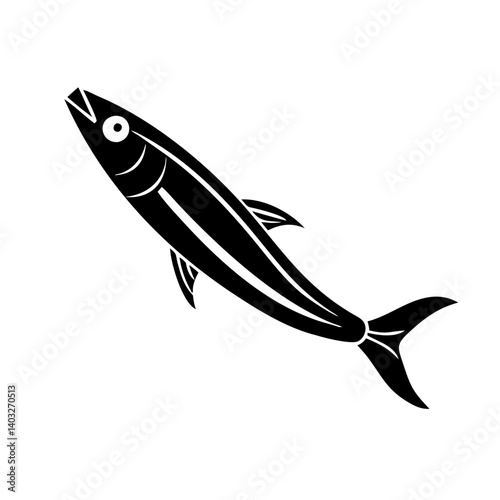 anchovy icon, anchovy silhouette vector illustration-simple silhouette illustration of anchovy, perfect for anchovy logos and icons