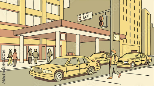 taxi in the city