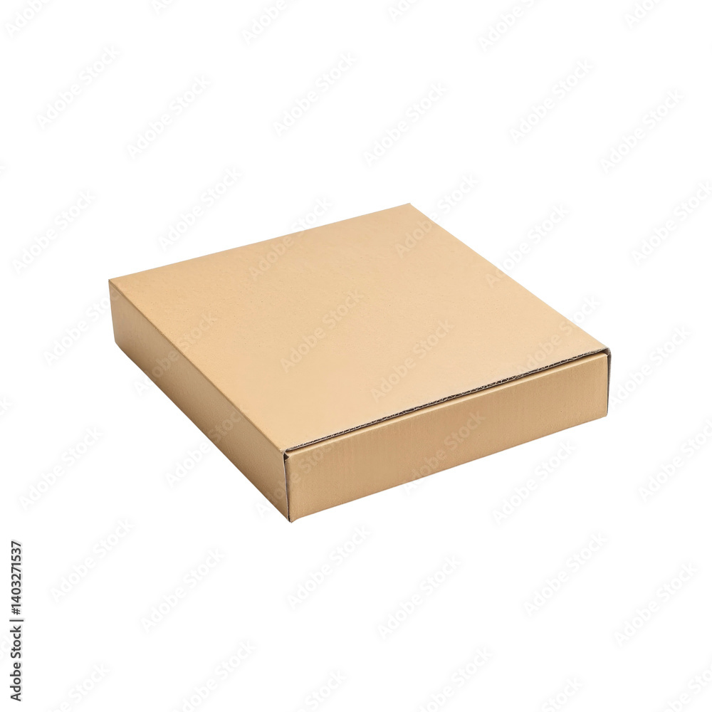Closed Cardboard Box, Square Package, Blank Shipping Container, Delivery Box Mockup Closed Cardboard Box, Square Package, Blank Shipping Container, Delivery Box Mockup