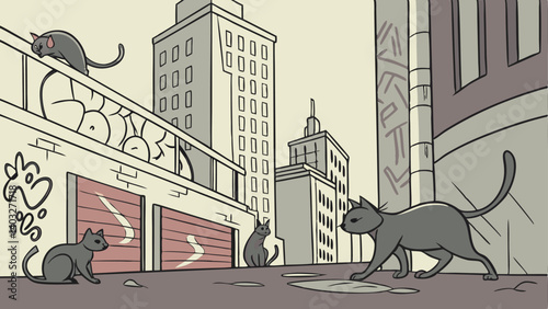 dog in the city