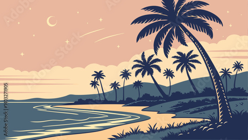 palm trees on the beach