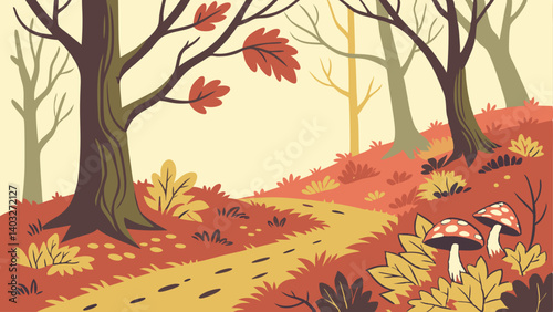 autumn landscape with trees