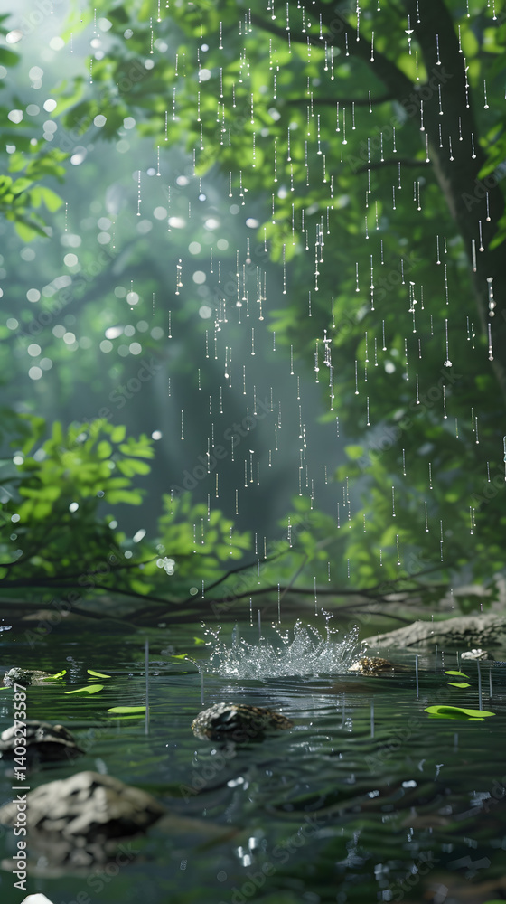 Rain Drops Background Vertical Rain Drops Background Vertical