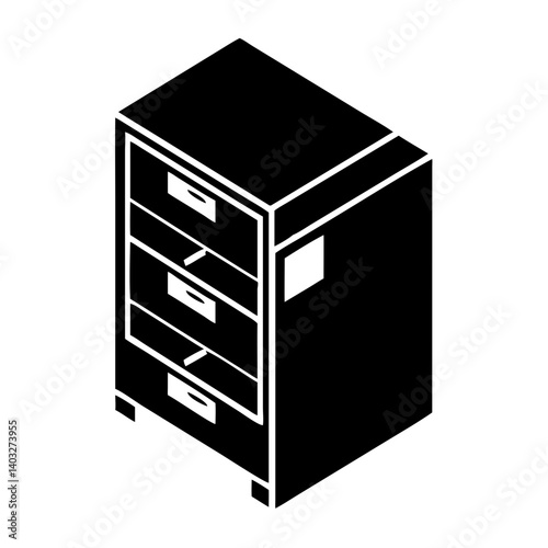 filing cabinet icon, filing cabinet silhouette vector illustration-simple silhouette illustration of filing cabinet, perfect for filing cabinet logos and icons
