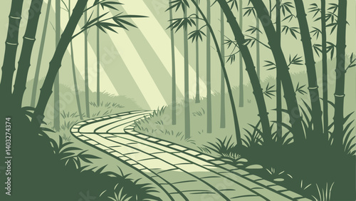 bamboo forest in the morning