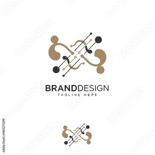 Abstract Technology Brand Design Logo