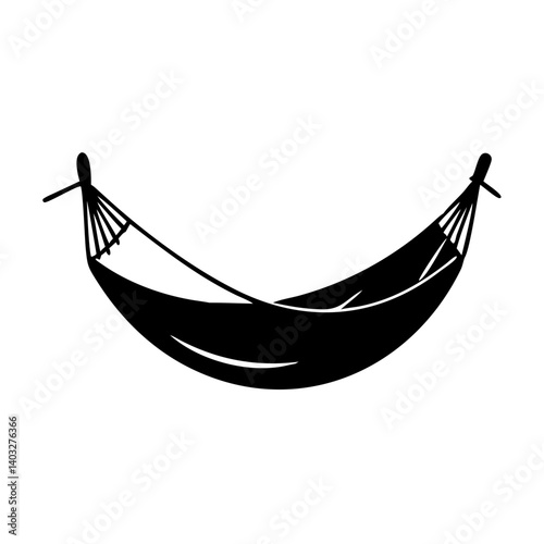 hammock icon, hammock silhouette vector illustration-simple silhouette illustration of hammock, perfect for hammock logos and icons