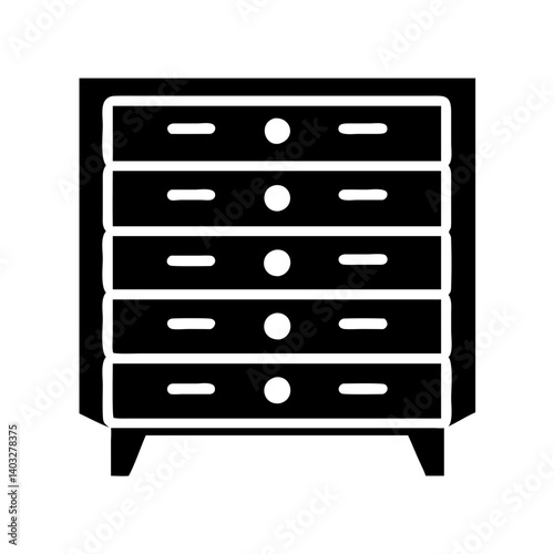 chest of drawers icon, chest of drawers silhouette vector illustration-simple silhouette illustration of chest of drawers, perfect for chest of drawers logos and icons