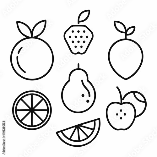 Wallpaper Mural set of fruits Torontodigital.ca